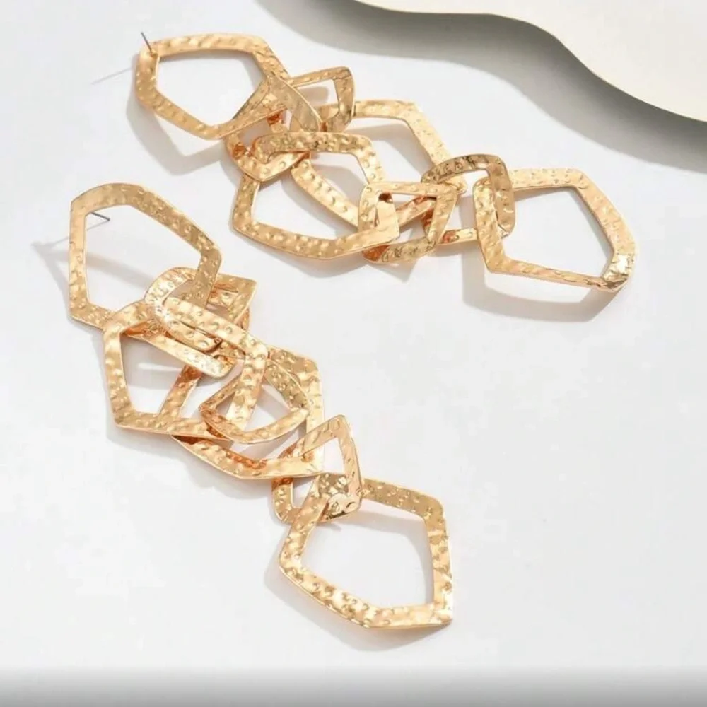 ✨NEW Elegant Gold tone Bohemian Tribal Hypoallergenic Earrings